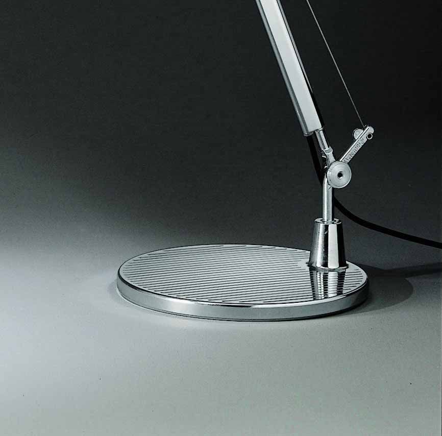 Artemide Tischleuchte + Fuß Tolomeo Table - Aluminium Metal grey E27 - NEU Abverkauf aus Lagerbestand