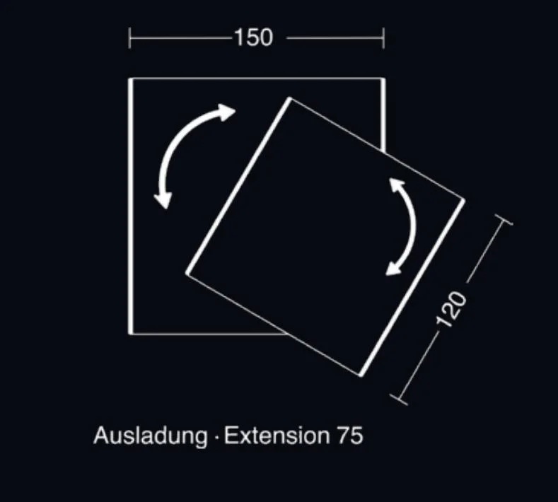 LED-Wandleuchte CUBIC Aluminium-matt von Holtkötter  - 2.700K  - Abverkauf aus Lagerbestand
