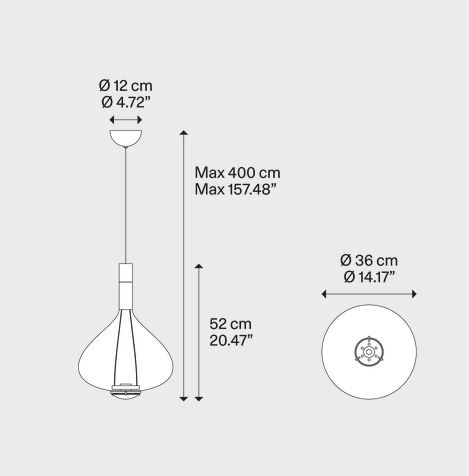 LED Pendelleuchte Skyfall large von lodes - 2700K - Abverkauf aus Showroom