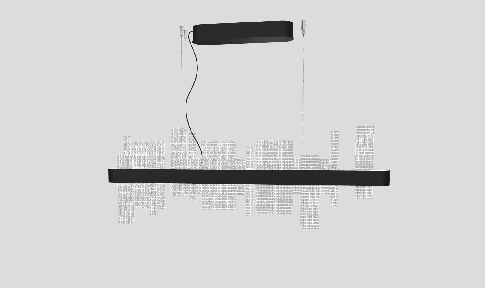 LED-Pendelleuchte Ribbon S100 schwarz von Masiero - 2.700K - Abverkauf aus Lagerbestand