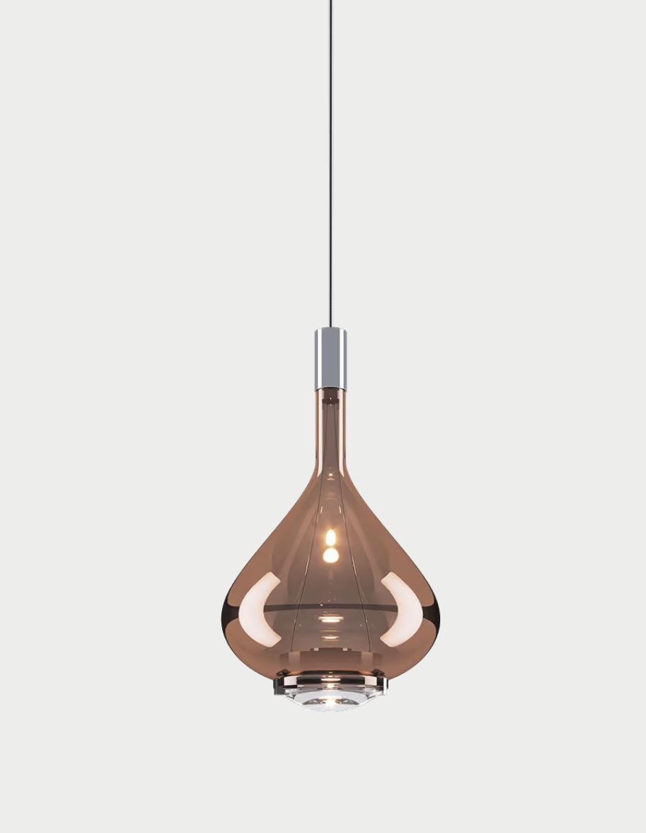 LED Pendelleuchte Skyfall medium von lodes - Glossy Bronze - 2700K - Abverkauf aus Lagerbestand