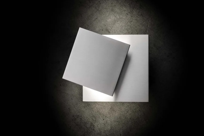 LED-Wandleuchte CUBIC Aluminium-matt von Holtkötter  - 2.700K  - Abverkauf aus Lagerbestand